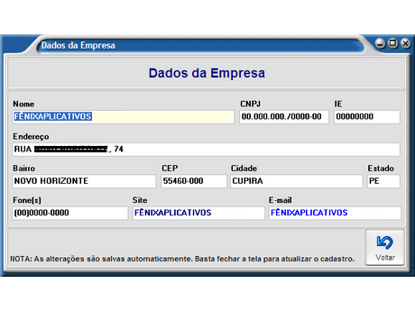 Dados da Empresa